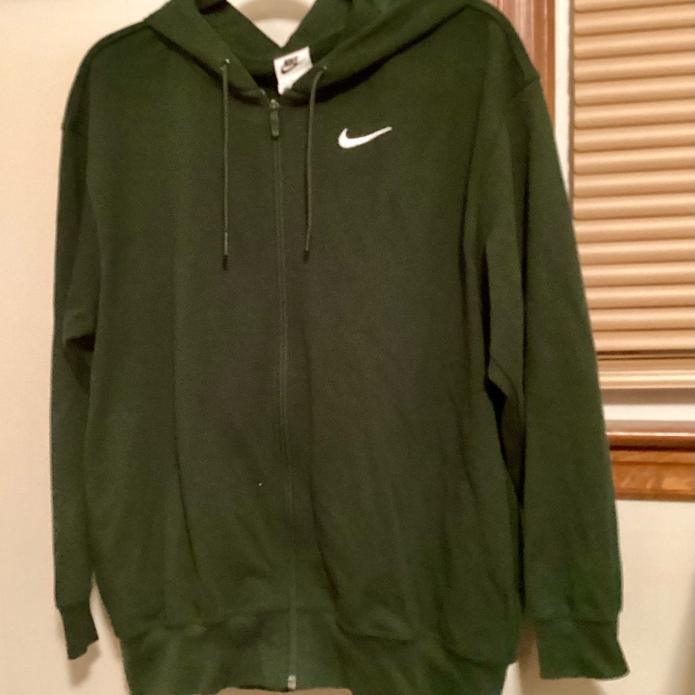 Nike Men's Green Hoodie Sweater